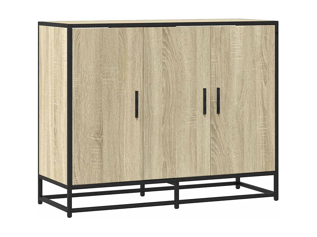 Buffet chêne sonoma 94x35x76 cm bois d'ingénierie