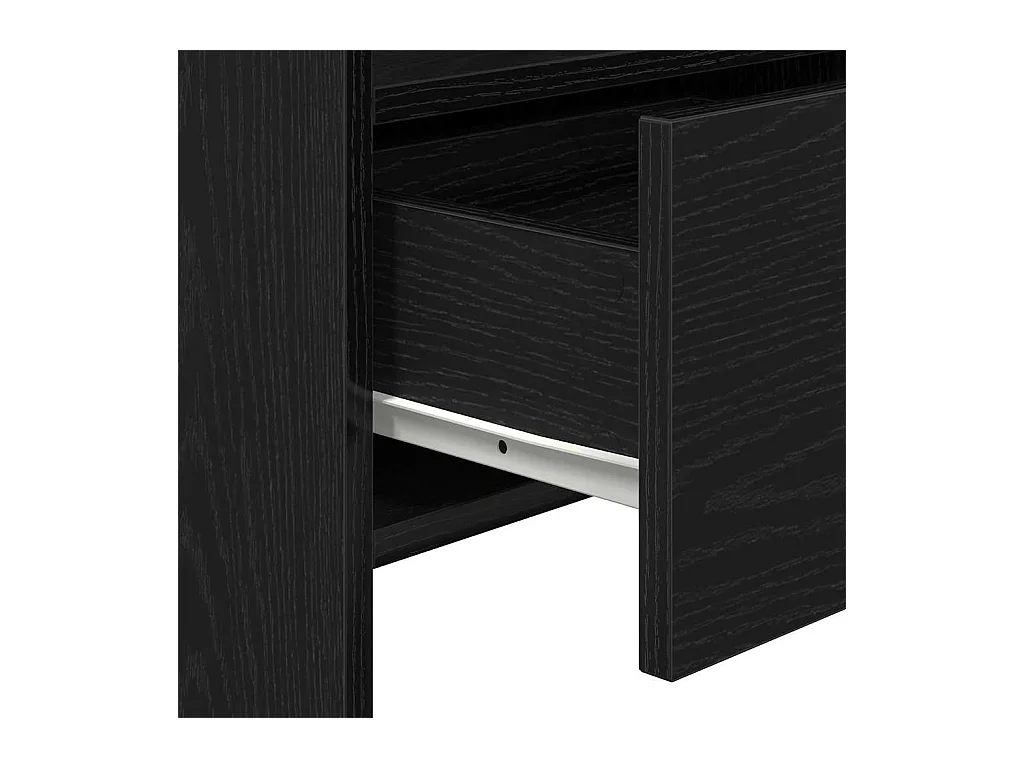 Buffet avec tiroir Noir 105 x 30 x 70 cm Bois d'ingénierie