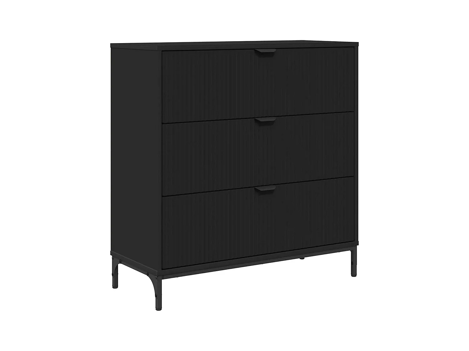 Buffet avec tiroir Noir 79,5 x 33 x 82 cm Bois d'ingénierie