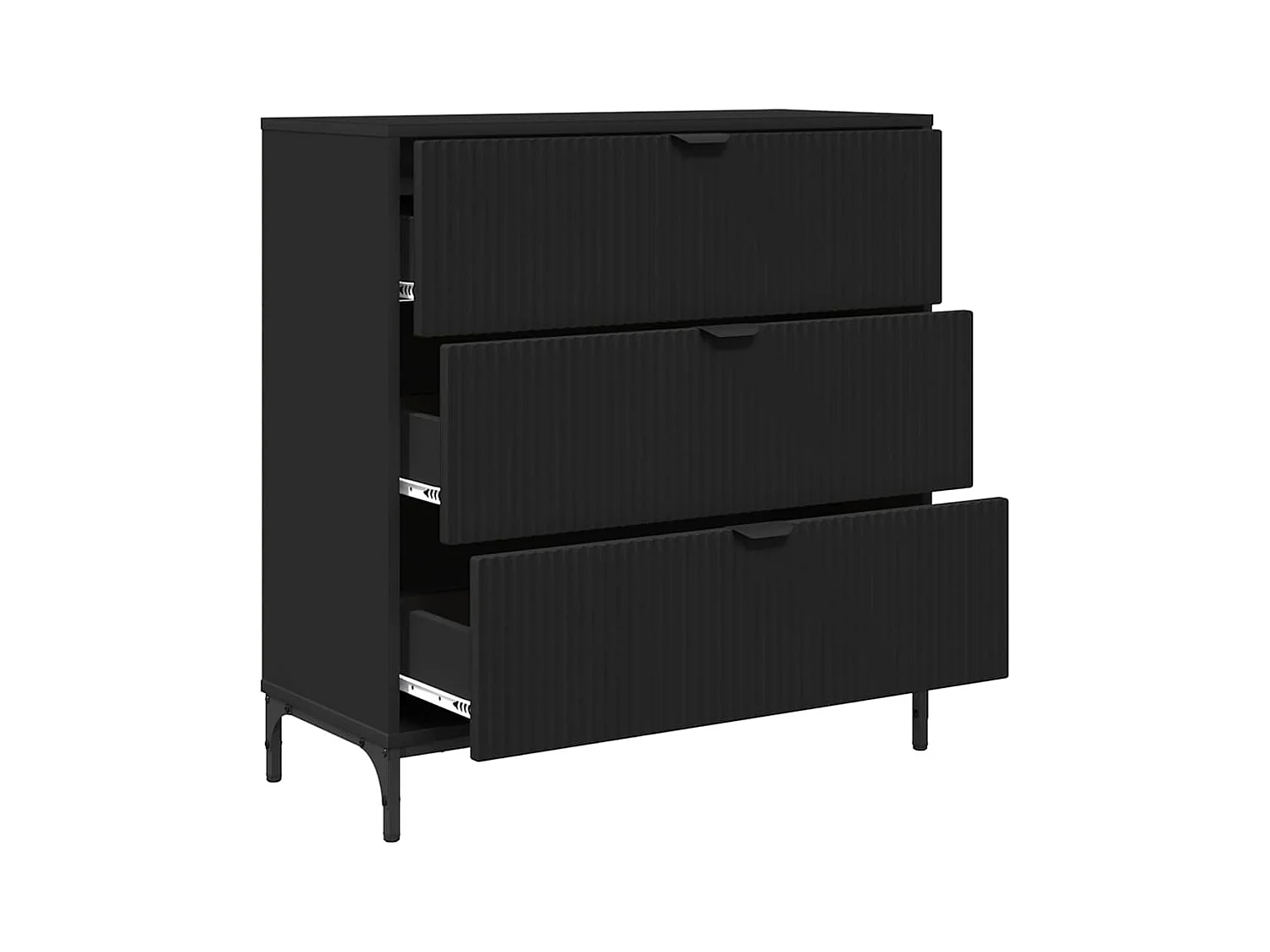 Buffet avec tiroir Noir 79,5 x 33 x 82 cm Bois d'ingénierie