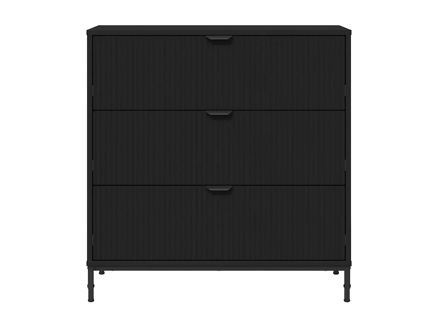 Buffet com gaveta Preto 79.5 x 33 x 82 cm Madeira processada