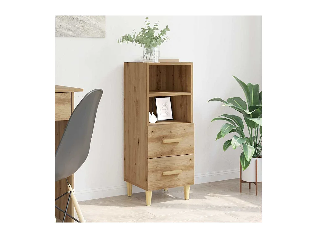 Buffet chêne artisanal 34 x 34,5 x 90 cm Bois d'ingénierie