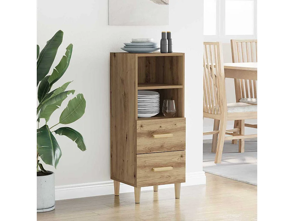 Buffet chêne artisanal 34 x 34,5 x 90 cm Bois d'ingénierie