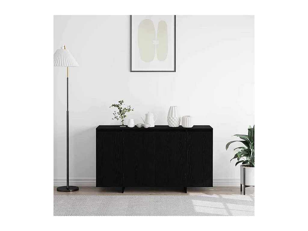 Vitrina Roble negro 135 x 41 x 69 cm Madera contrachapada