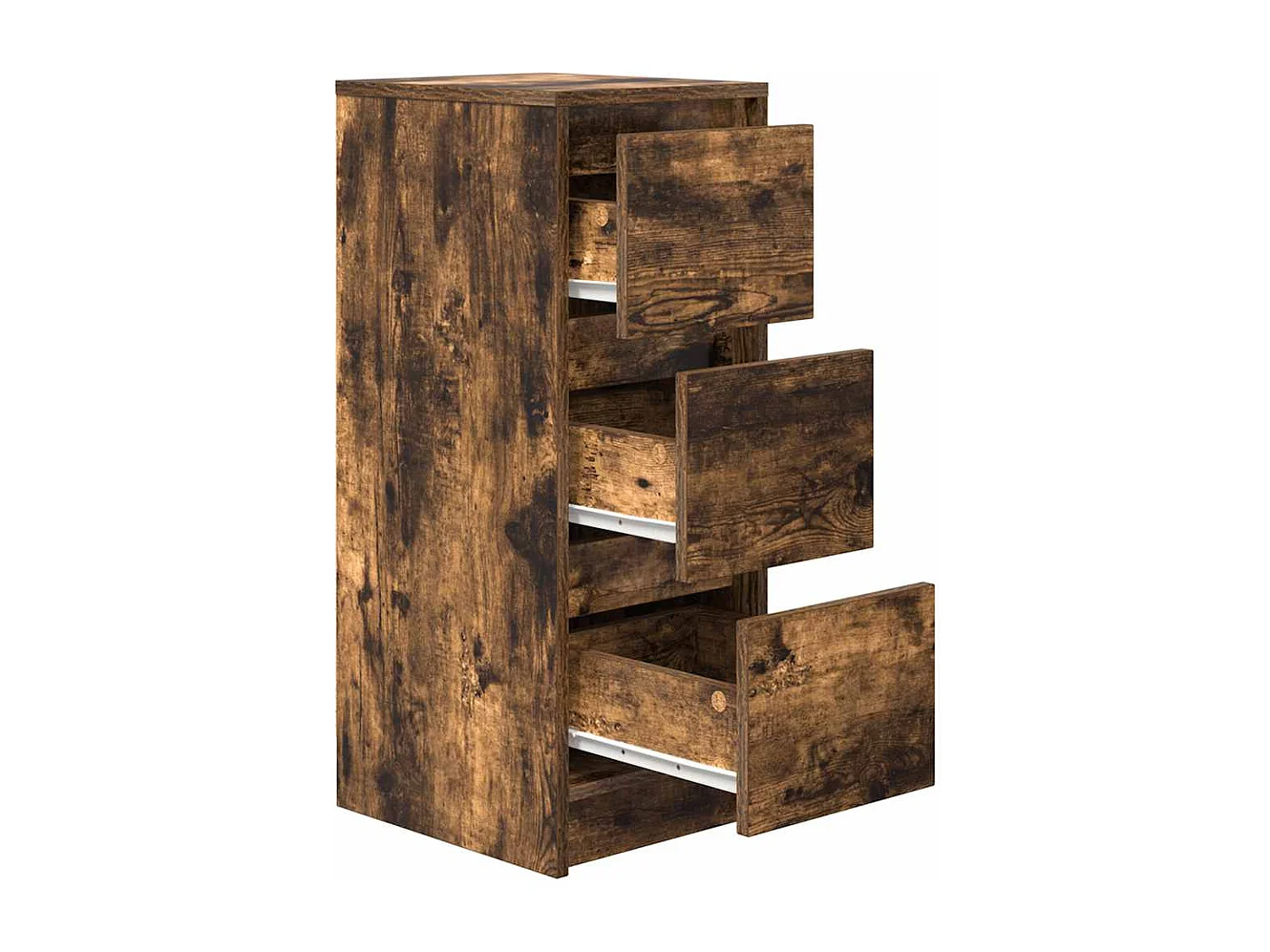 Buffet chêne fumé 29,5x34x76 cm bois d'ingénierie