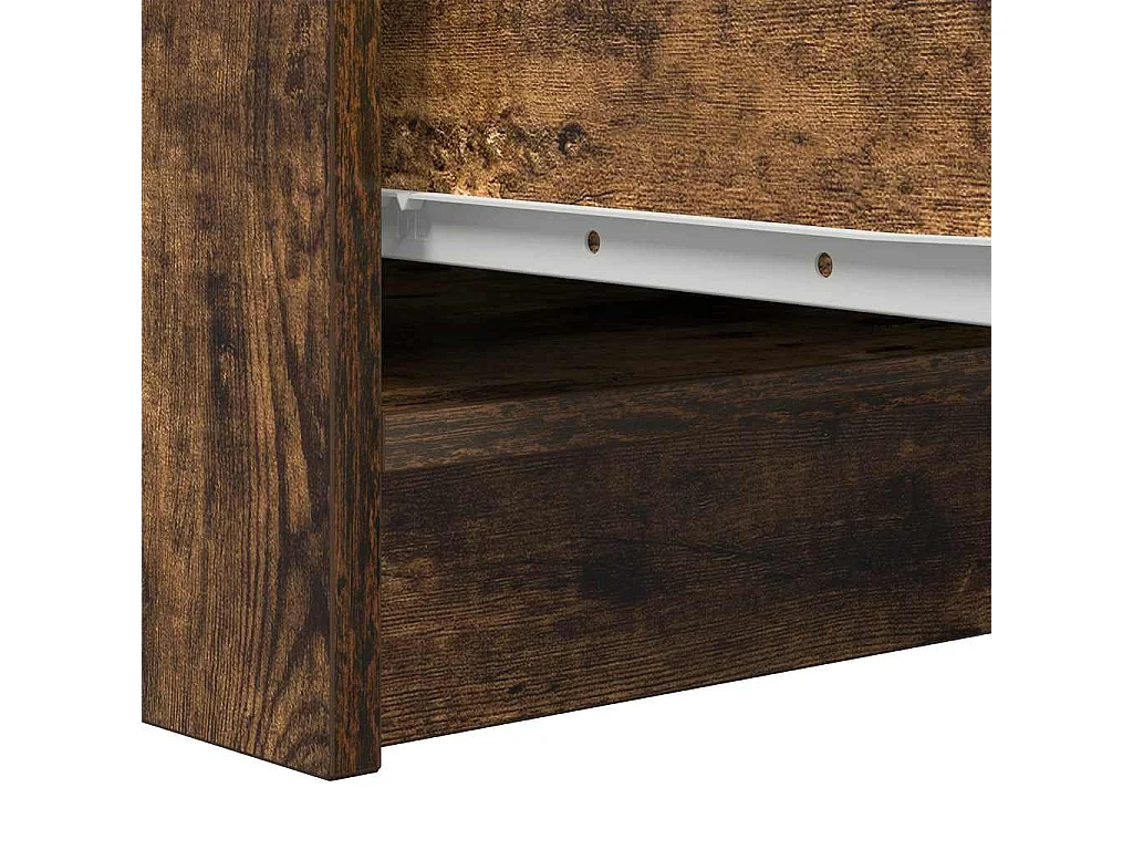 Buffet chêne fumé 29,5x34x76 cm bois d'ingénierie