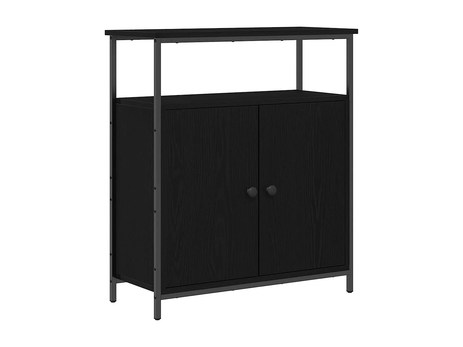 Buffet Chêne noir 70 x 30 x 80 cm Bois d'ingénierie