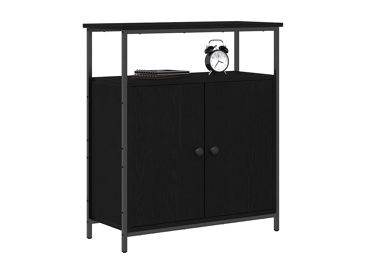 Buffet Chêne noir 70 x 30 x 80 cm Bois d'ingénierie