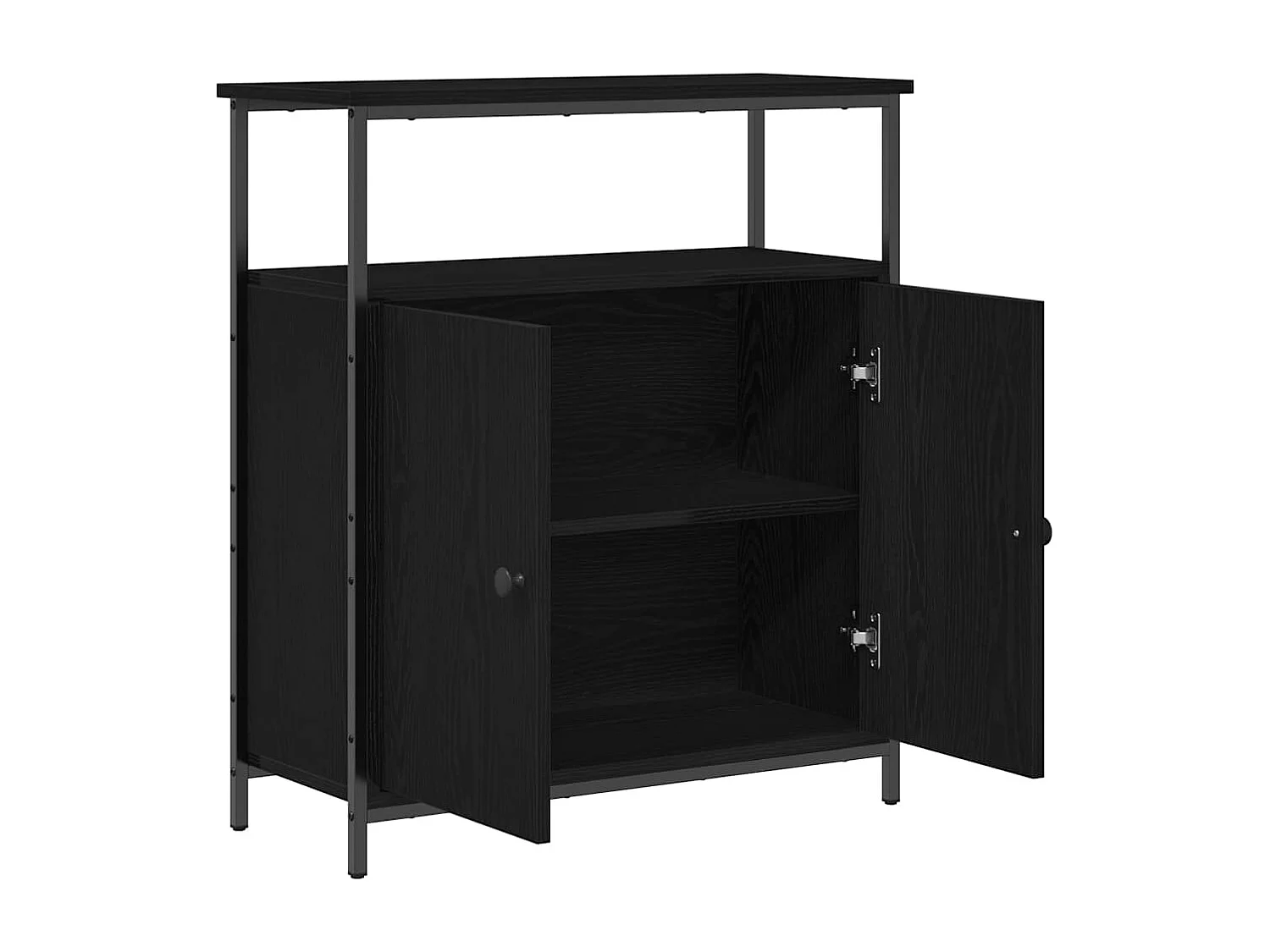 Buffet Chêne noir 70 x 30 x 80 cm Bois d'ingénierie