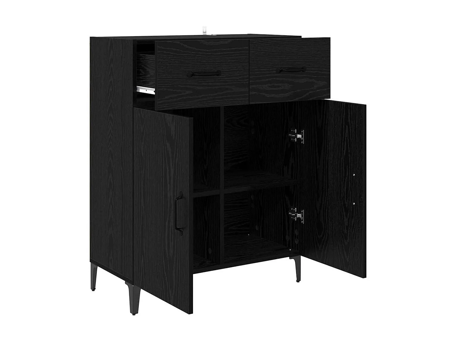 Buffet Chêne noir 34 x 69.5 x 90 cm Bois d'ingénierie