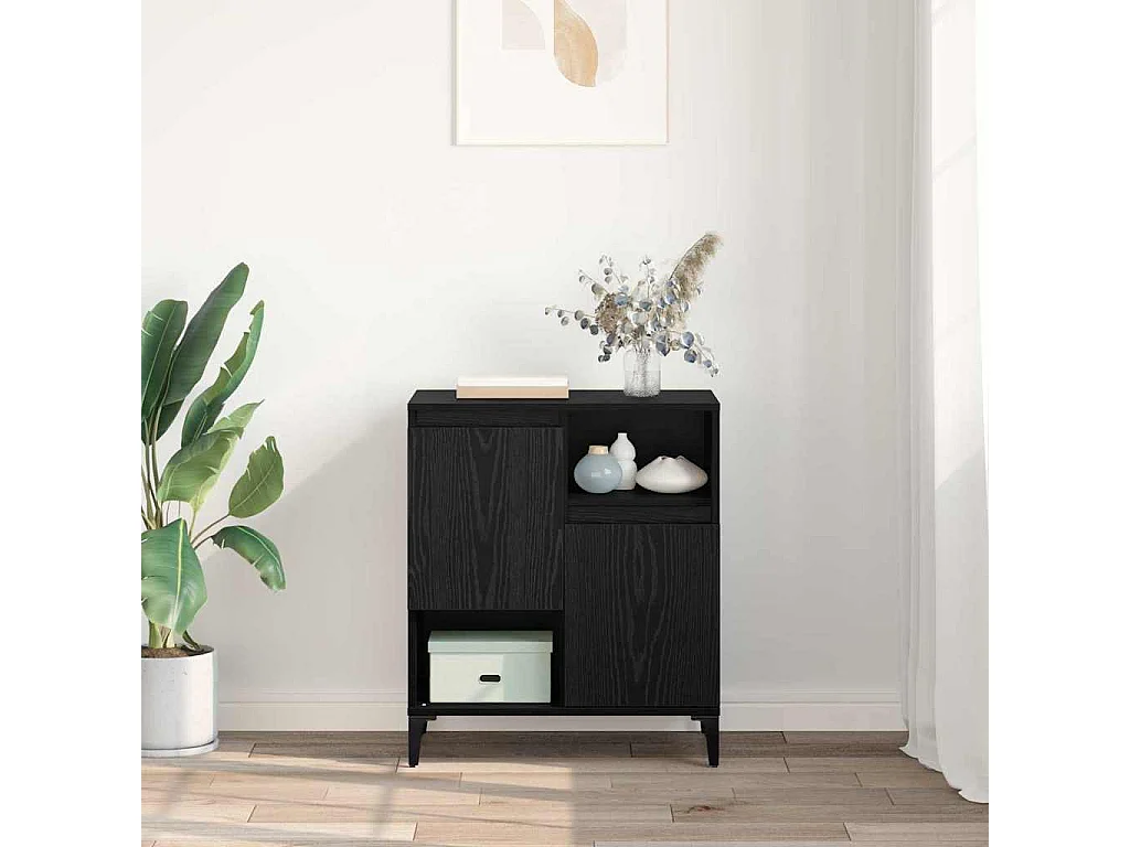 Buffet Chêne noir 60 x 35 x 70 cm Bois d'ingénierie