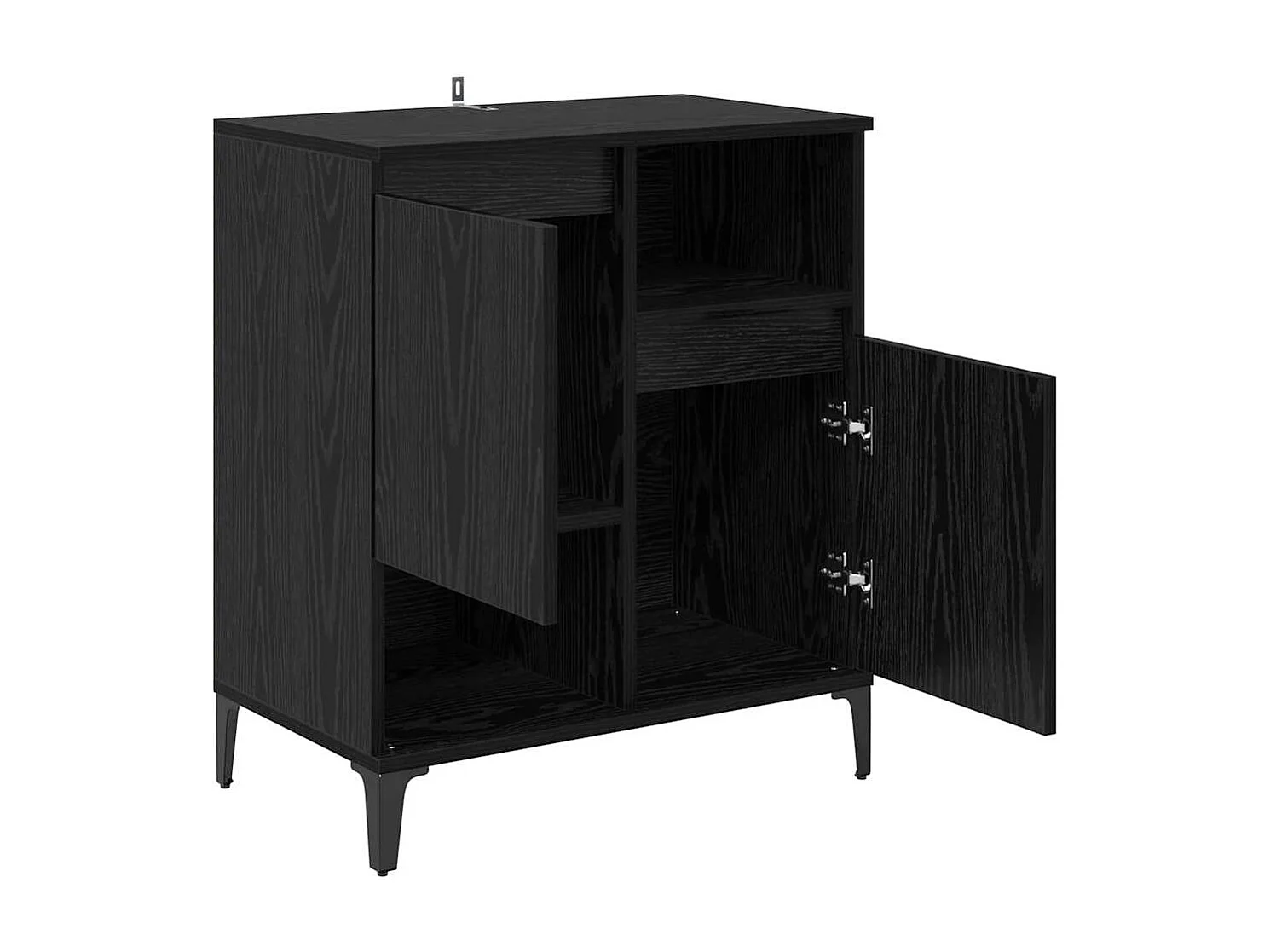 Buffet Chêne noir 60 x 35 x 70 cm Bois d'ingénierie