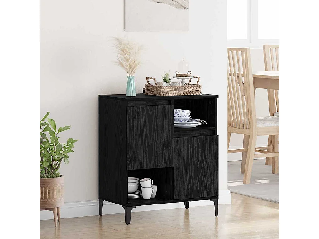 Buffet Carvalho preto 60 x 35 x 70 cm Madeira processada