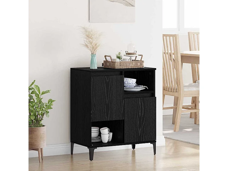 Buffet Chêne noir 60 x 35 x 70 cm Bois d'ingénierie