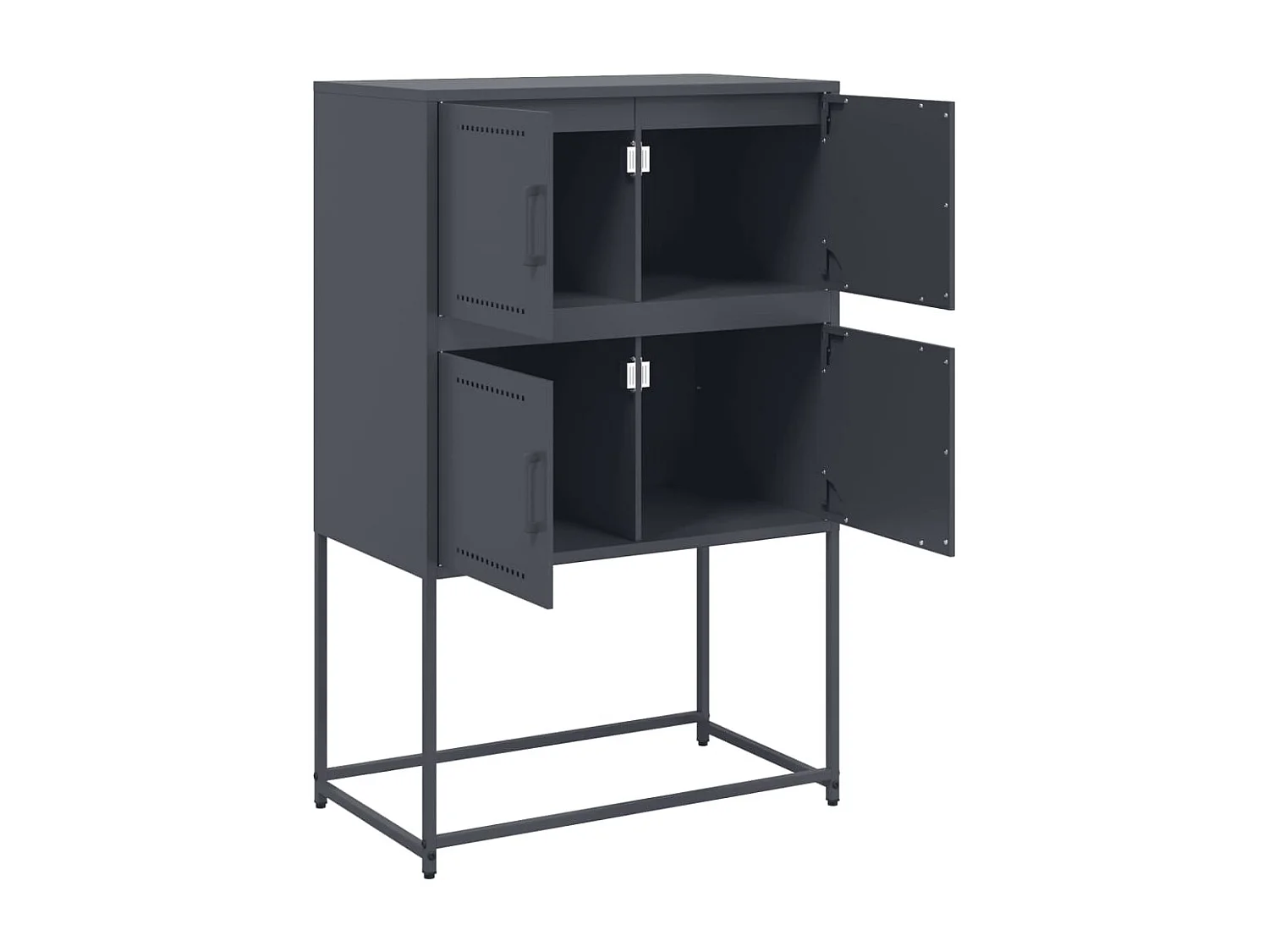 Buffet anthracite 68,5x38,5x107 cm acier