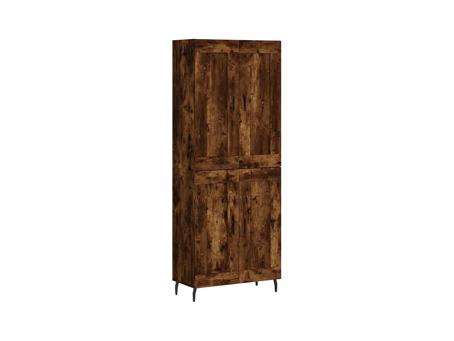 Buffet haut Chêne fumé 69,5x34x180 cm Bois d'ingénierie