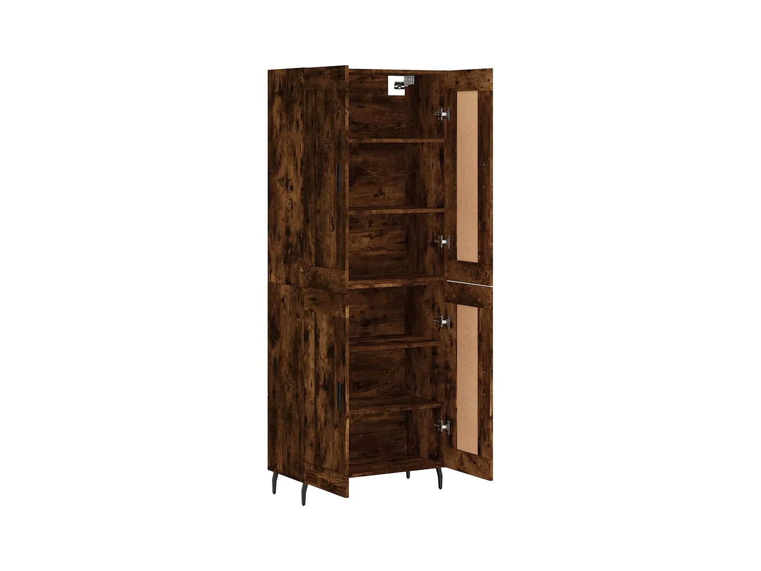 Buffet haut Chêne fumé 69,5x34x180 cm Bois d'ingénierie