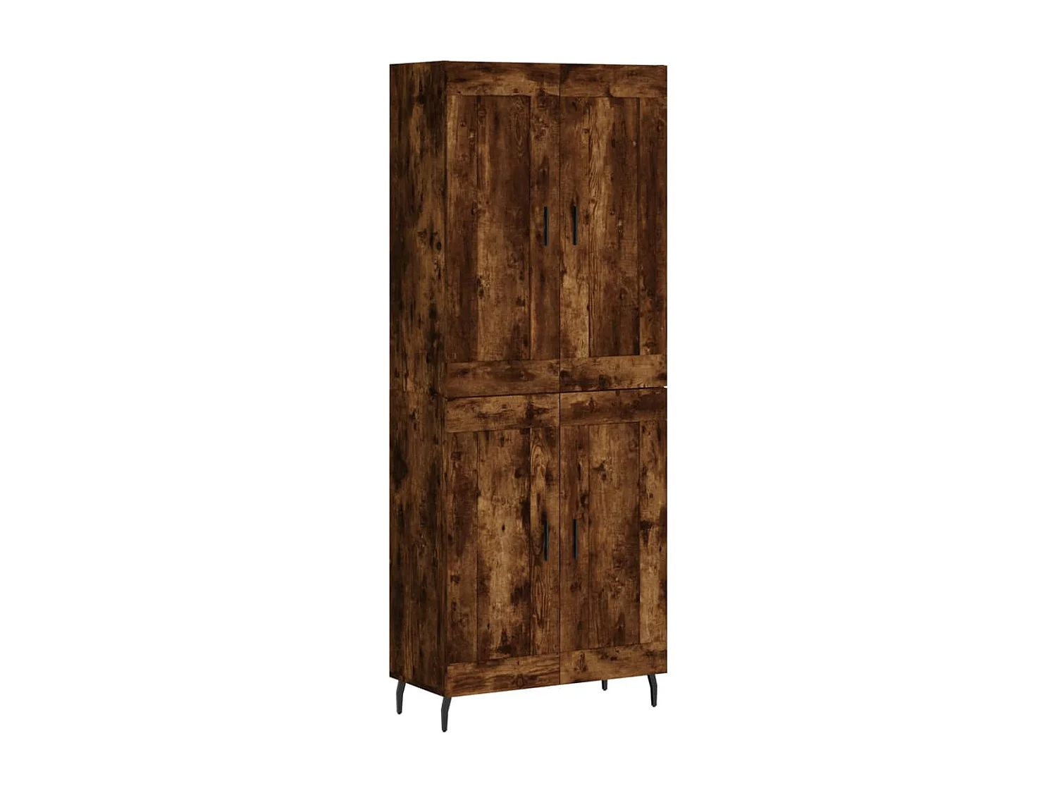 Buffet haut Chêne fumé 69,5x34x180 cm Bois d'ingénierie