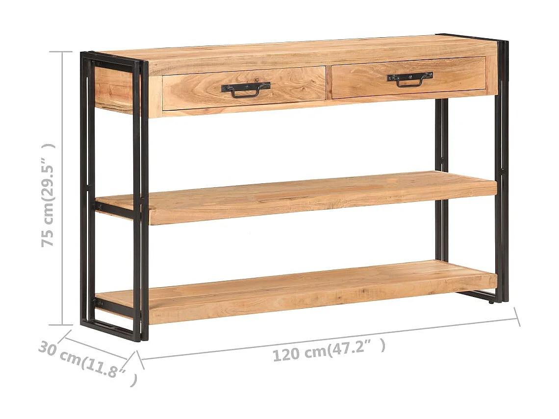 Buffet 120x30x75 cm Bois d'acacia solide