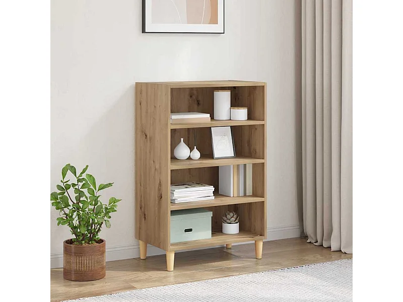 Dressoir artisanaal eikenkleurig Bewerkt hout