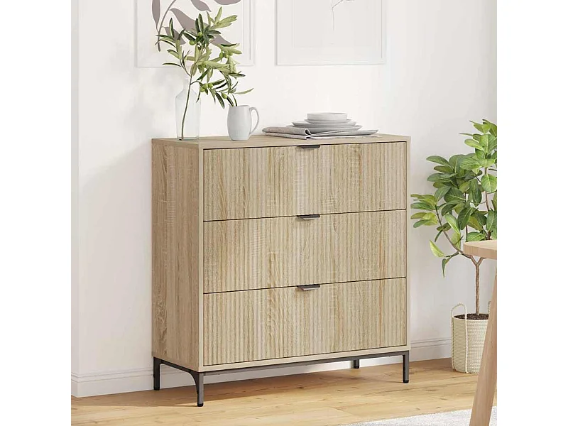 Buffet Chêne sonoma 79,5 x 33 x 82 cm Bois d'ingénierie