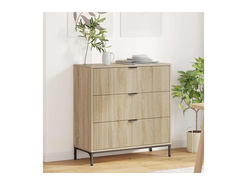 Buffet Chêne sonoma 79,5 x 33 x 82 cm Bois d'ingénierie
