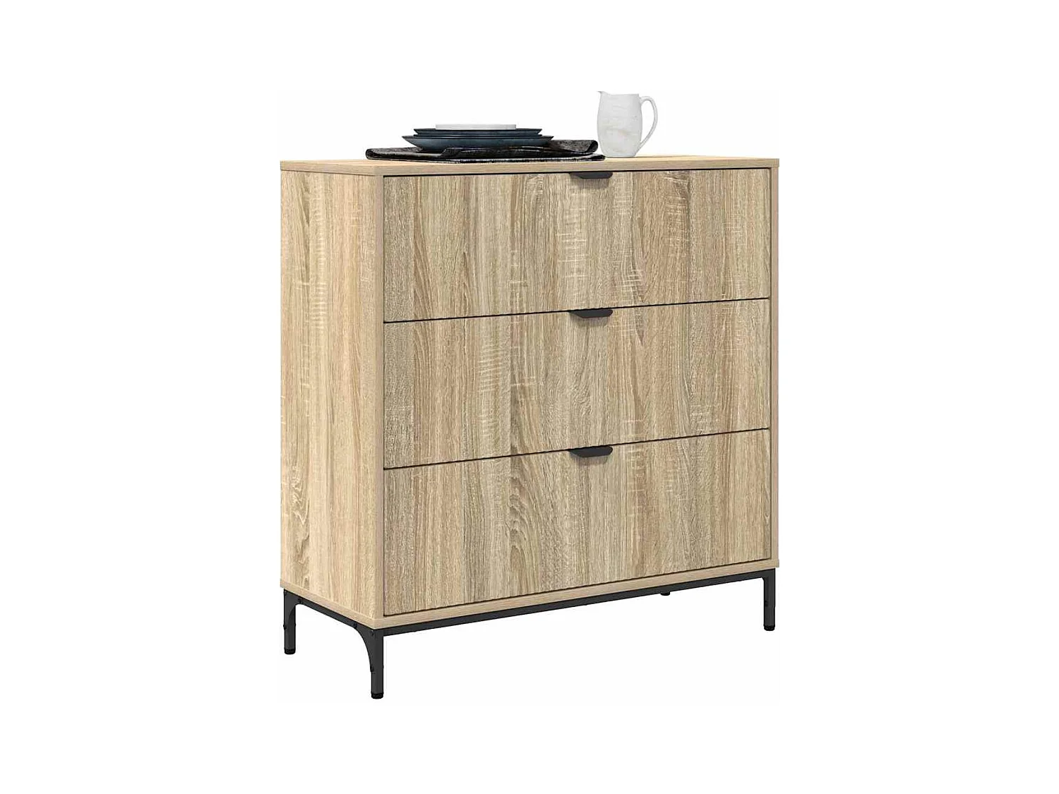 Buffet Chêne sonoma 79,5 x 33 x 82 cm Bois d'ingénierie