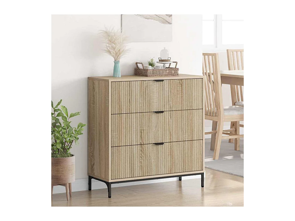 Buffet Chêne sonoma 79,5 x 33 x 82 cm Bois d'ingénierie