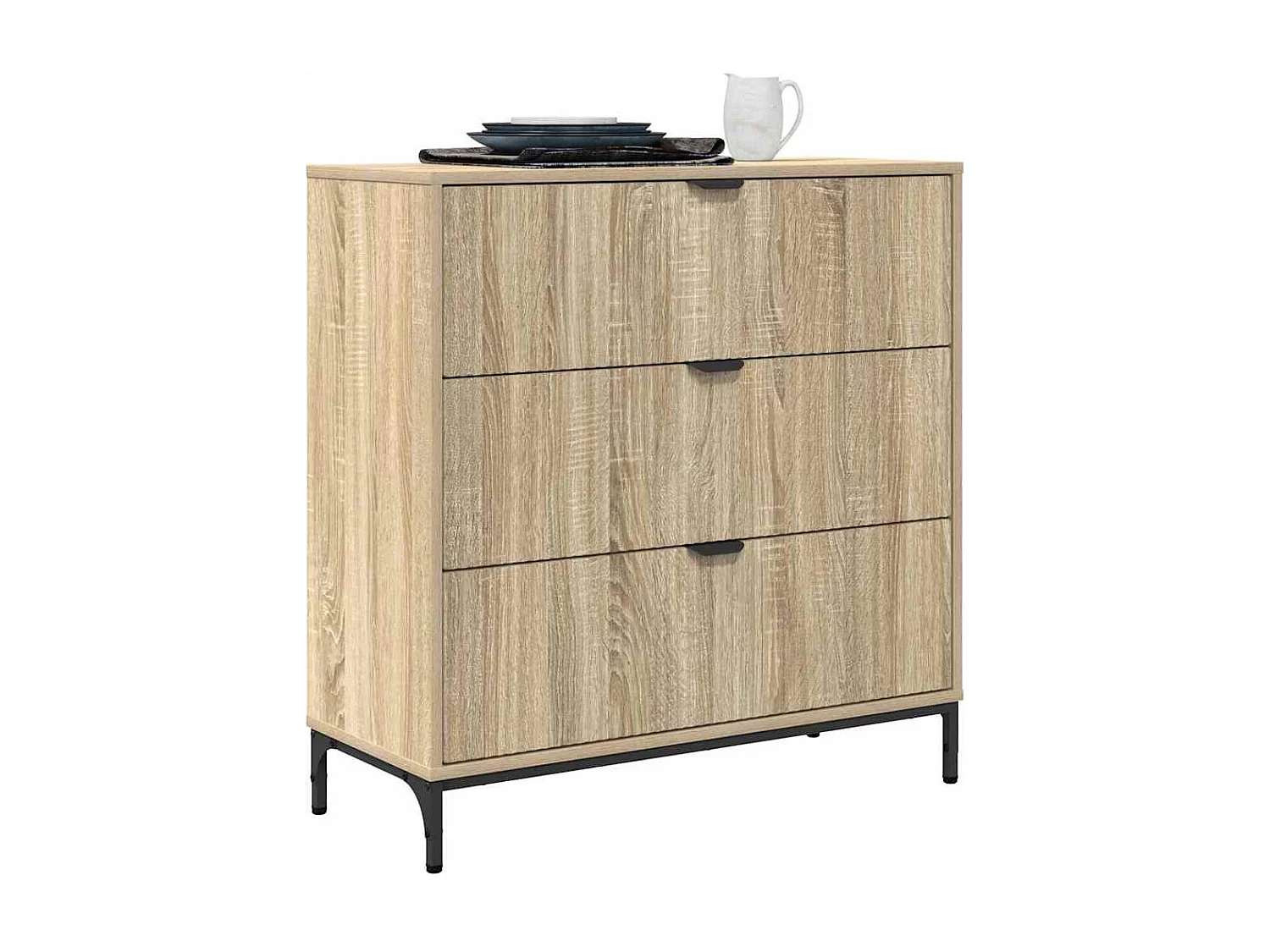 Buffet Carvalho sonoma 79.5 x 33 x 82 cm Madeira processada