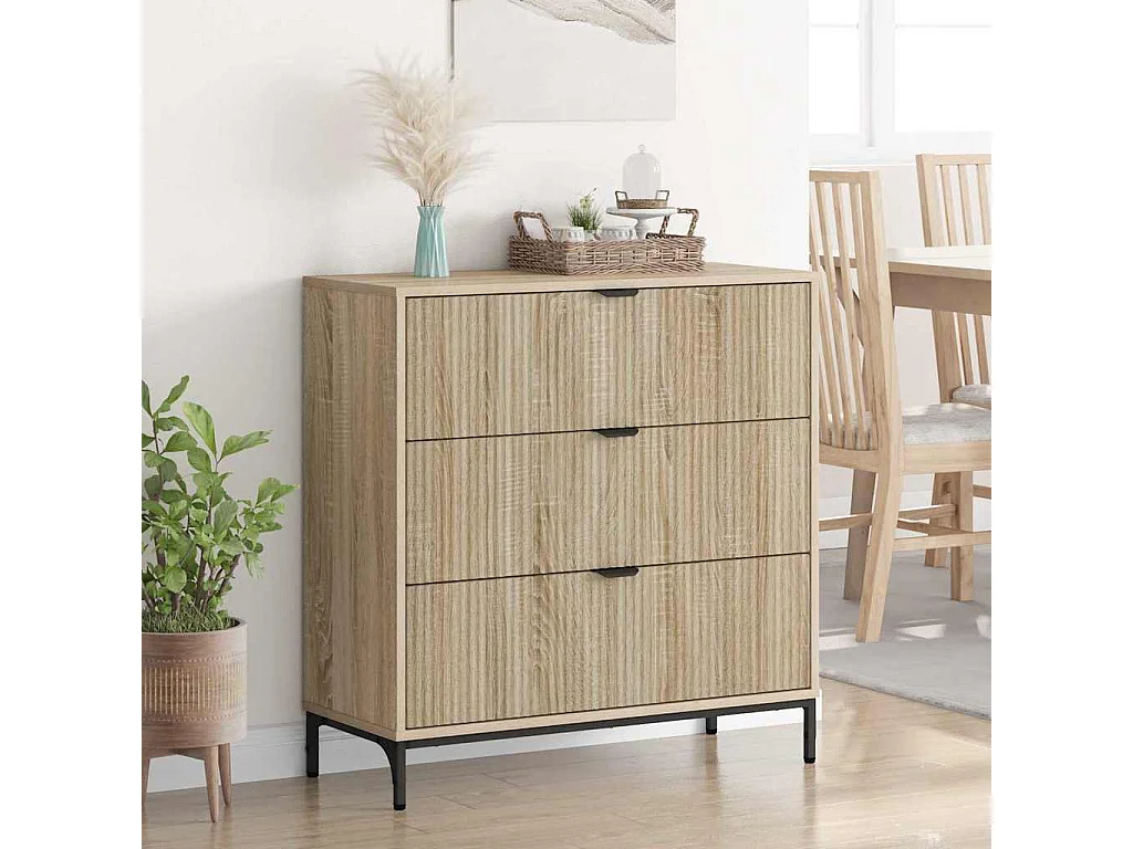 Buffet Carvalho sonoma 79.5 x 33 x 82 cm Madeira processada