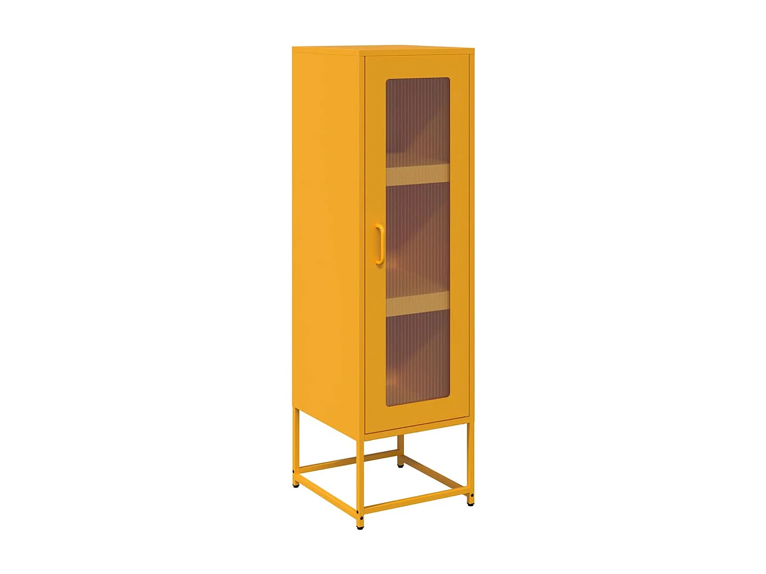 Buffet haut jaune moutarde 36x39x123 cm acier laminé à froid