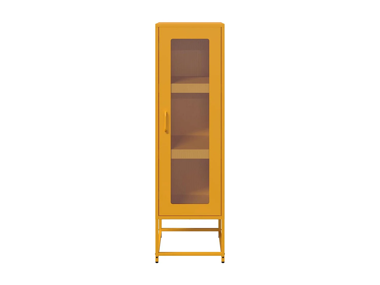 Buffet haut jaune moutarde 36x39x123 cm acier laminé à froid