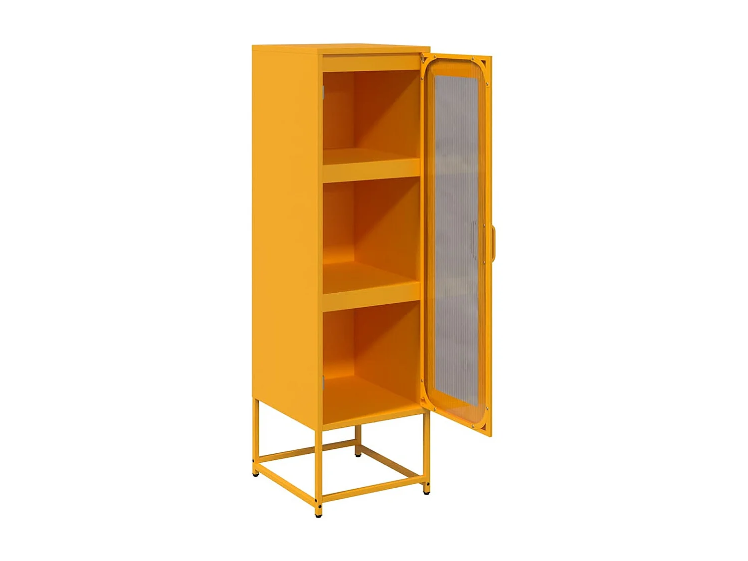 Buffet haut jaune moutarde 36x39x123 cm acier laminé à froid