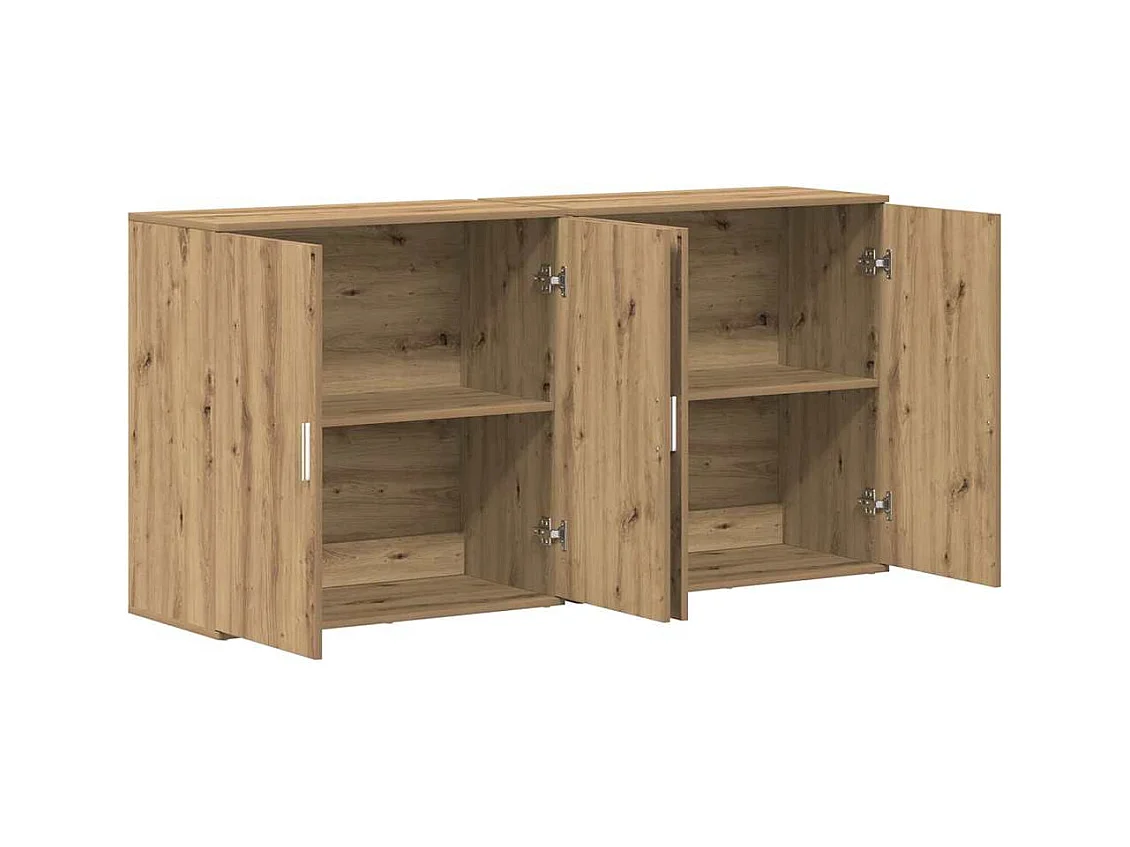 Buffets 2 pièces chêne artisanal 79 x 38 x 80 cm Bois d'ingénierie