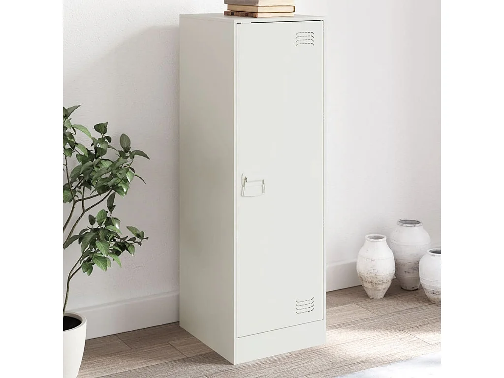 Buffet blanc 34,5x39x107 cm acier