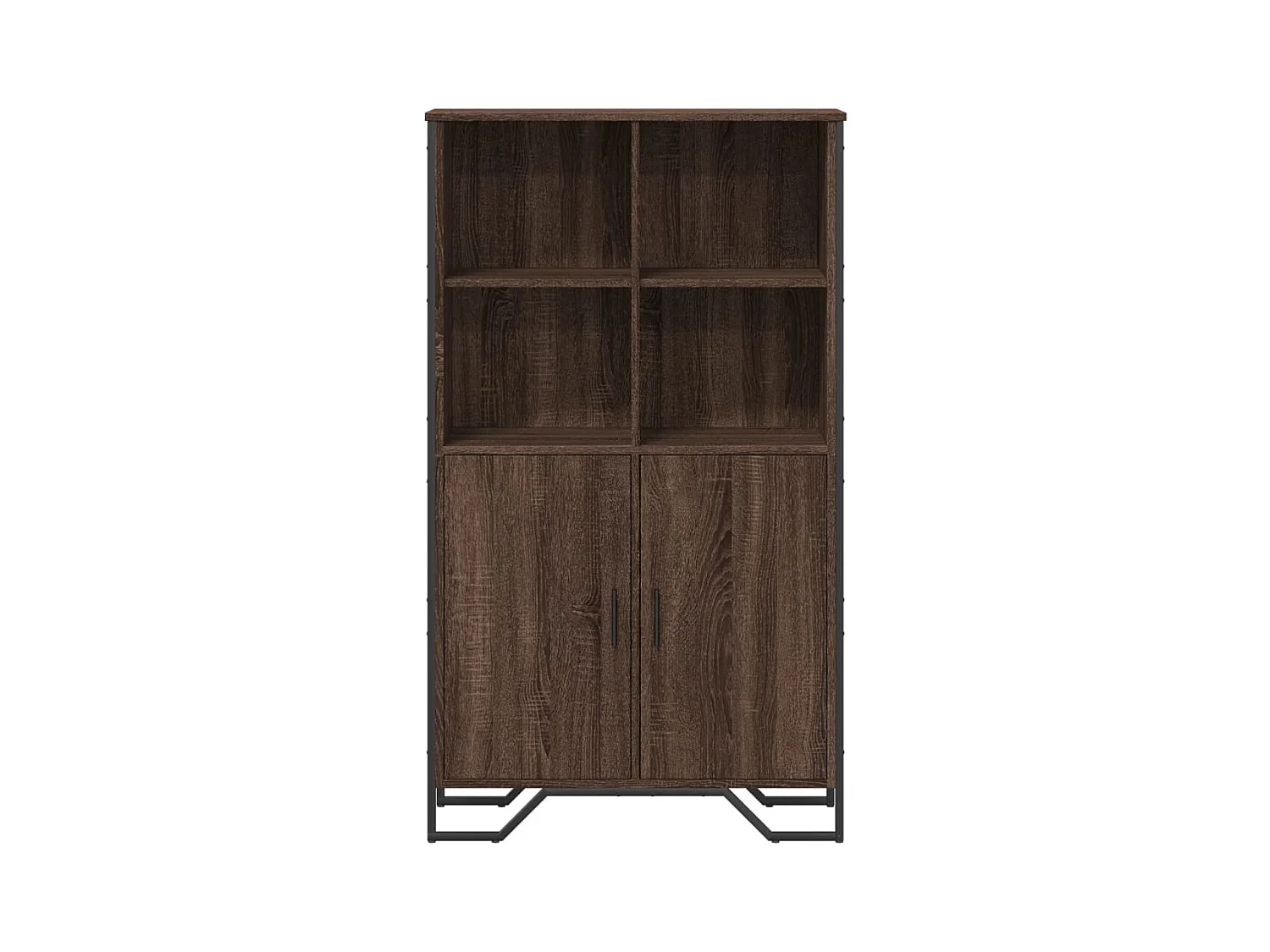 Buffet haut chêne marron 79,5x35,5x137,5 cm bois d'ingénierie