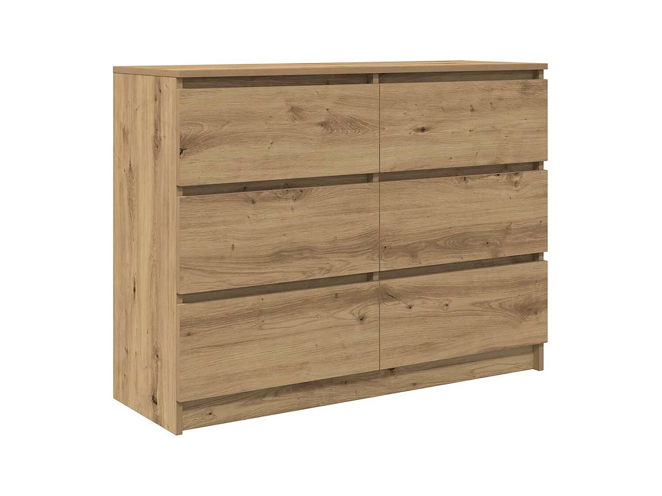 Buffet chêne artisanal 100x35x76 cm bois d'ingénierie