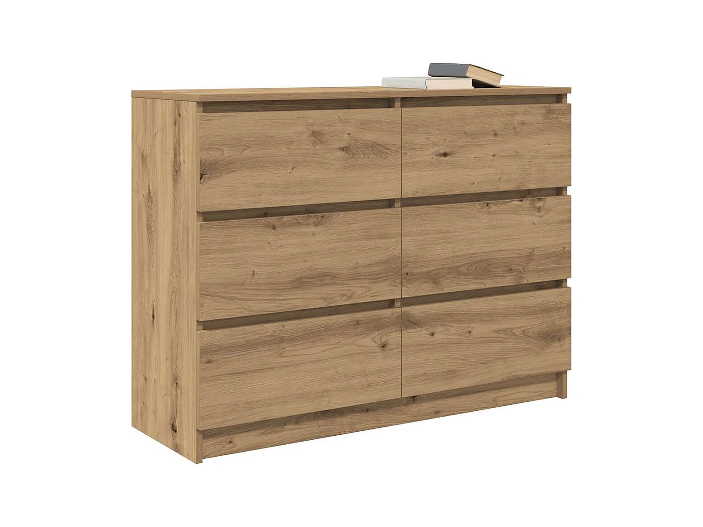 Buffet chêne artisanal 100x35x76 cm bois d'ingénierie