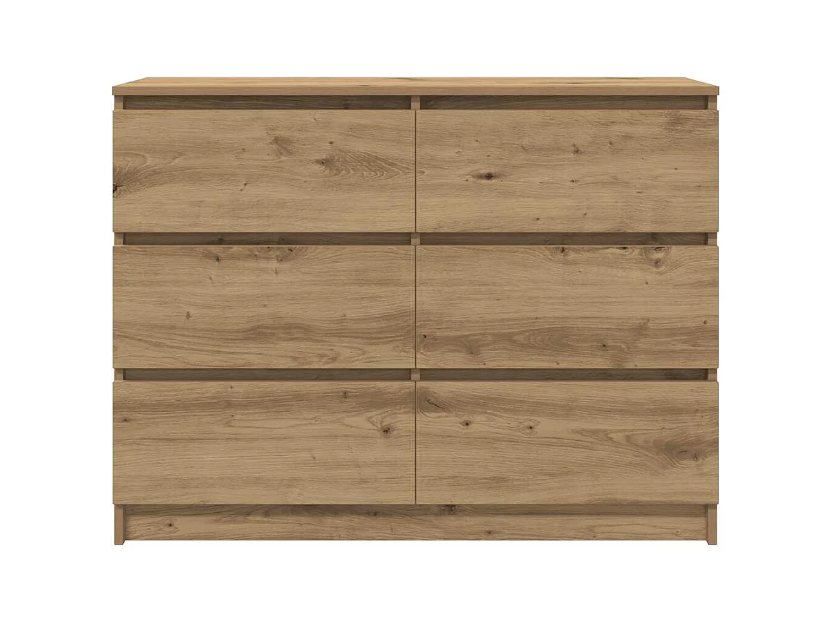 Buffet chêne artisanal 100x35x76 cm bois d'ingénierie