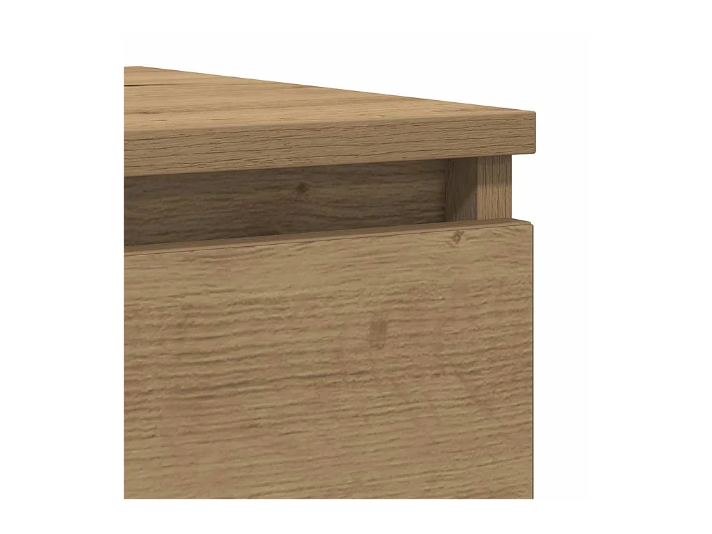 Buffet chêne artisanal 100x35x76 cm bois d'ingénierie