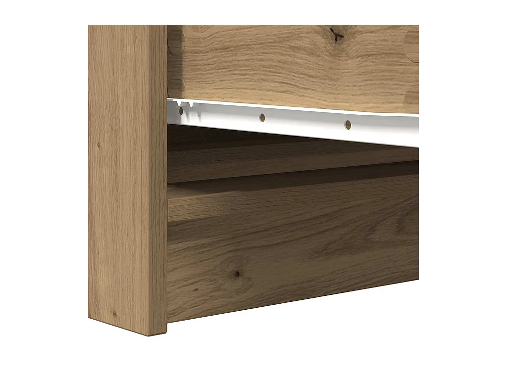 Buffet chêne artisanal 100x35x76 cm bois d'ingénierie