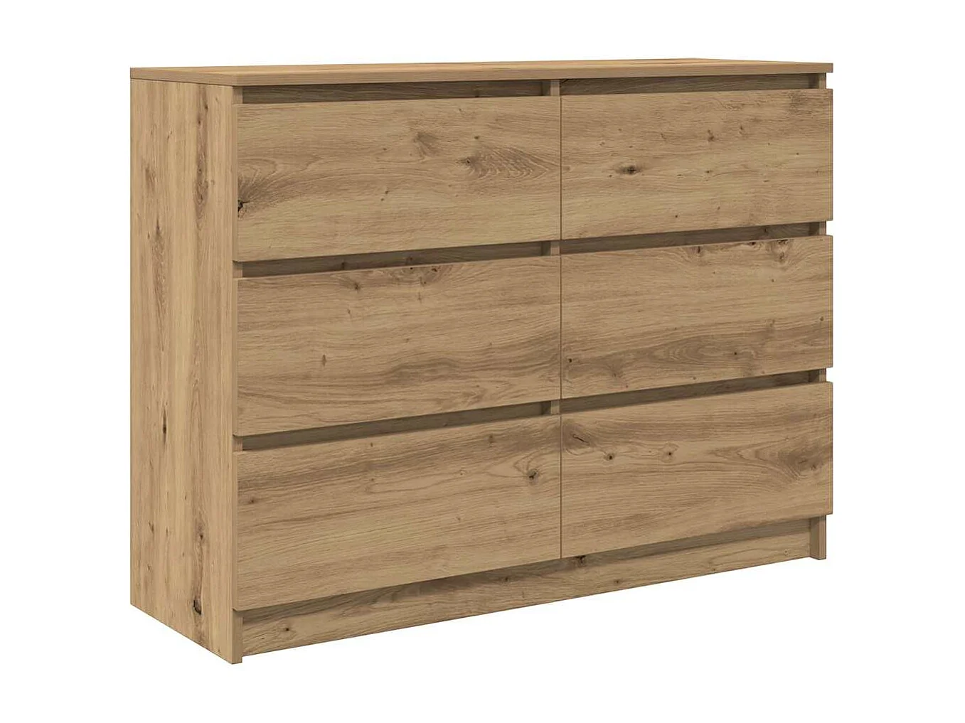 Buffet chêne artisanal 100x35x76 cm bois d'ingénierie