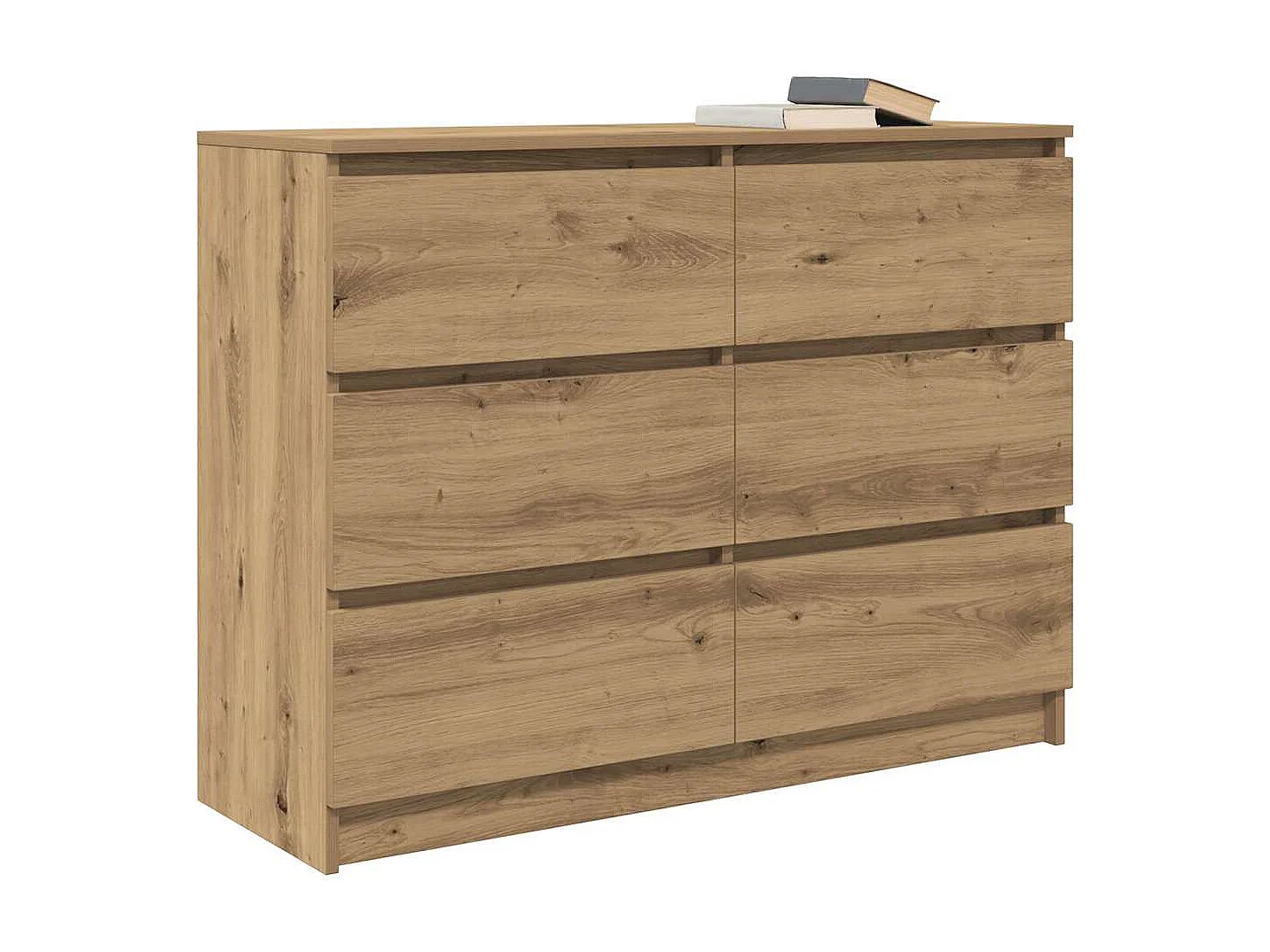 Buffet chêne artisanal 100x35x76 cm bois d'ingénierie
