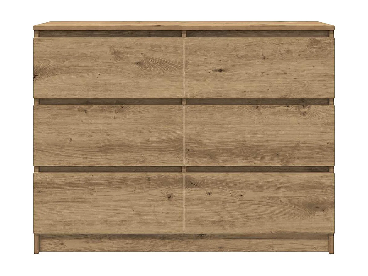 Buffet chêne artisanal 100x35x76 cm bois d'ingénierie