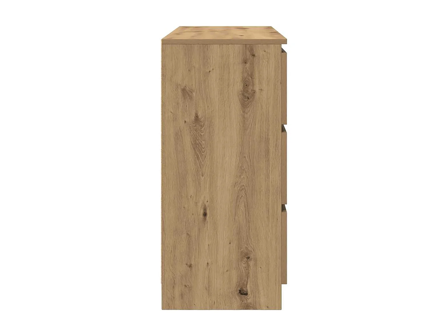 Buffet chêne artisanal 100x35x76 cm bois d'ingénierie