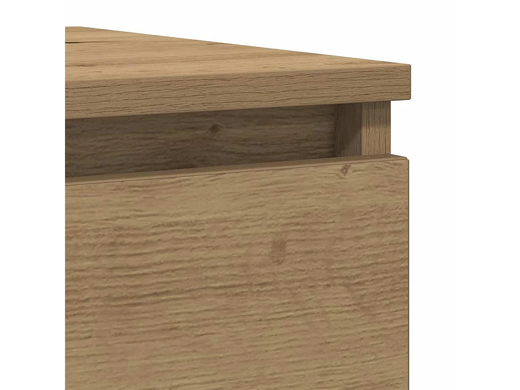 Buffet chêne artisanal 100x35x76 cm bois d'ingénierie