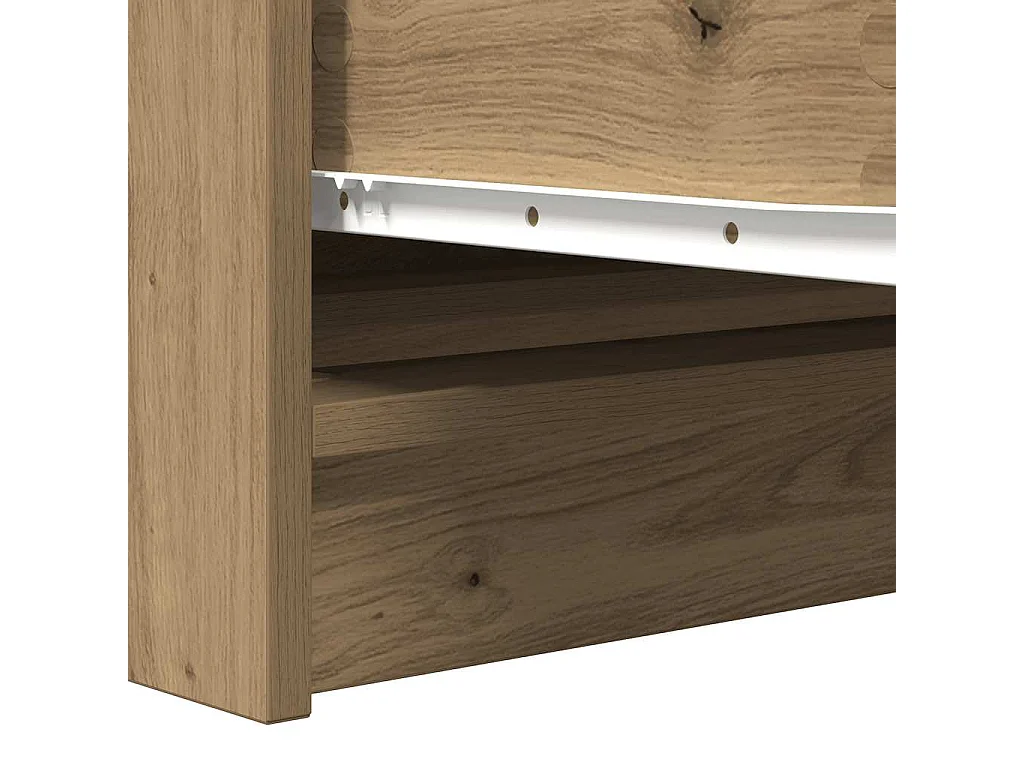 Buffet chêne artisanal 100x35x76 cm bois d'ingénierie