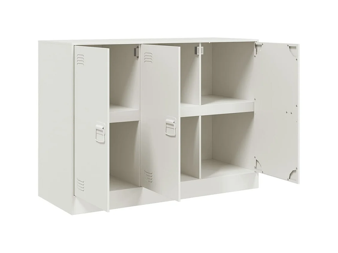 Buffet blanc 99x39x73 cm acier