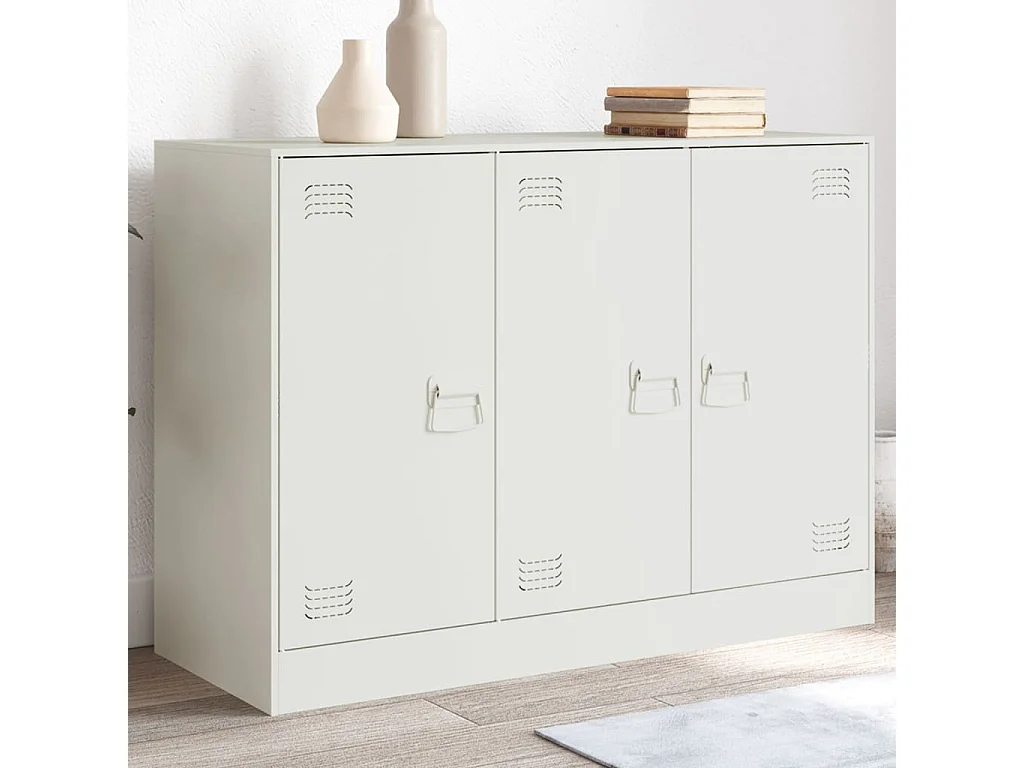 Buffet blanc 99x39x73 cm acier