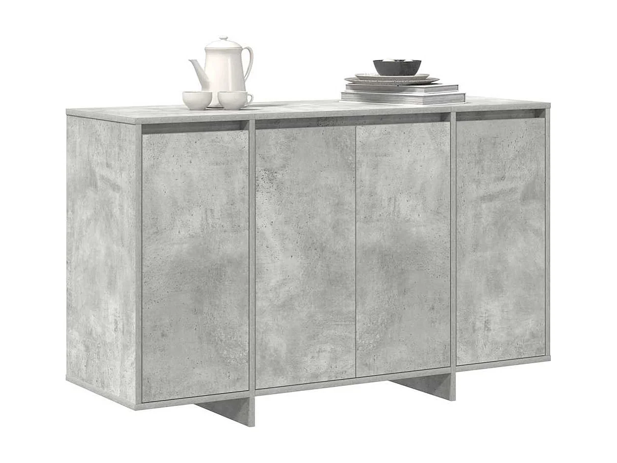 Buffet Gris béton 120 x 41 x 75 cm Bois d'ingénierie